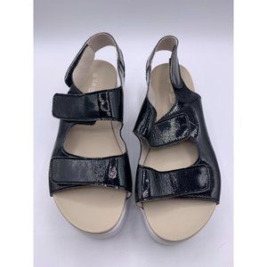 Ilse Jacobsen Womens Summer Strappy Hook Loop Sandals Shoes Black Size 5.5 EU36